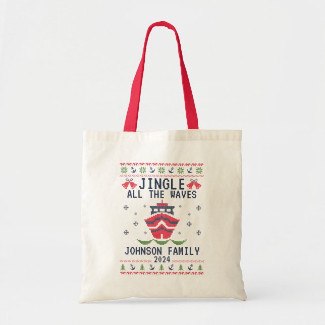 Tote Bag Groupe de jumelage de famille de croisières de Noë (Devant)