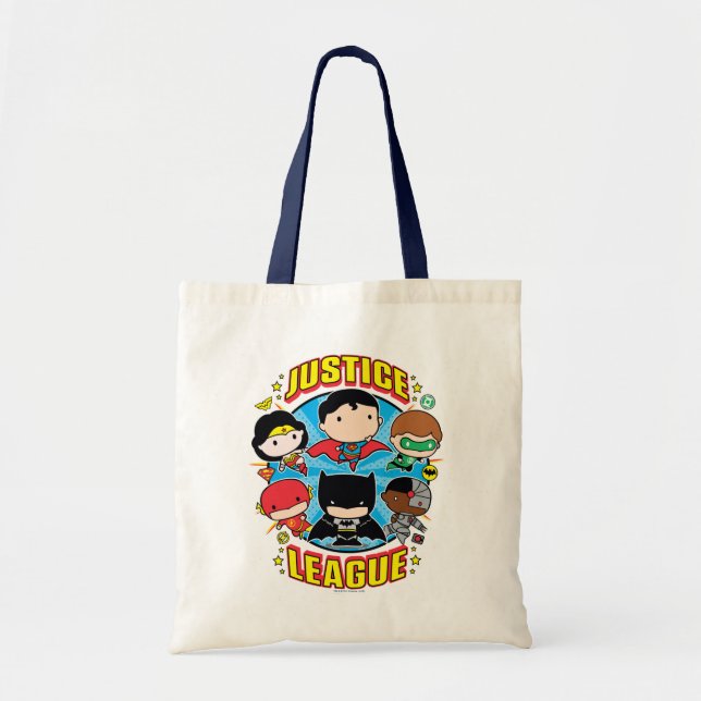 Tote Bag Groupe de la Ligue de la justice de Chibi (Devant)