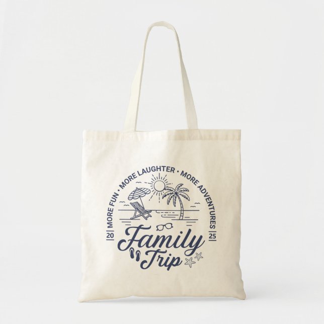 Tote Bag Groupe de voyage familial personnalisé Vacances pl (Devant)