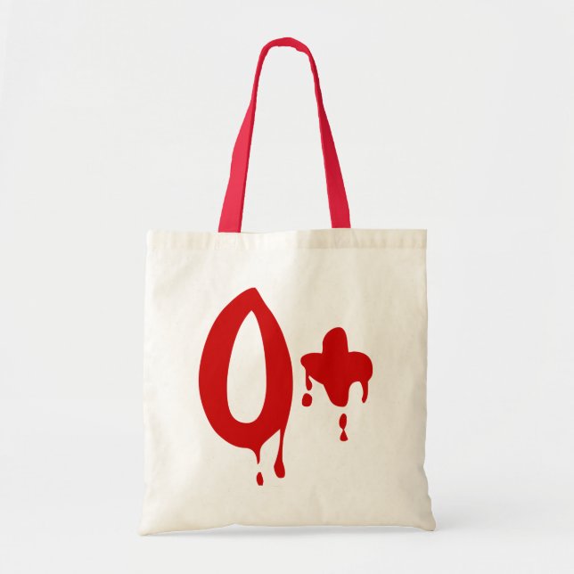 Tote Bag Groupe sanguin O+ Positif #Hôpital d'horreur (Devant)