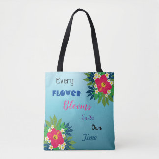 Tote Bag groupe tropical avec une citation inspirante