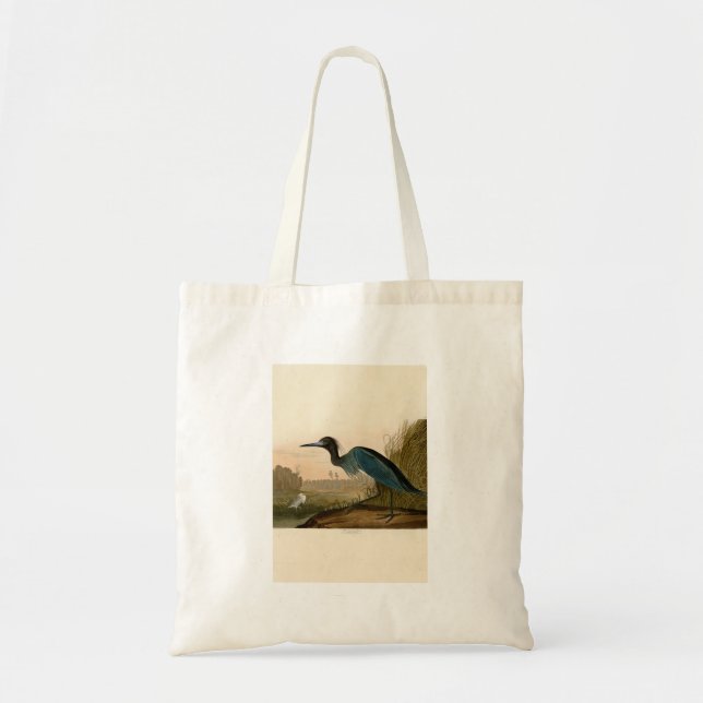Tote Bag Grue Bleue Heron Audubon Peinture (Devant)