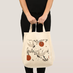 Tote Bag Grue japonaise traditionnelle à fleurs de prune