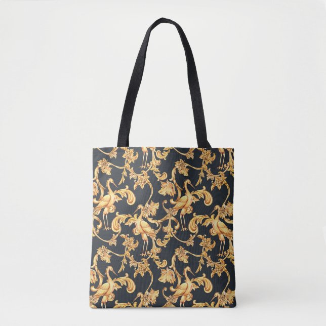 Tote Bag Grues baroques dorées : ornement rococo. (Devant)