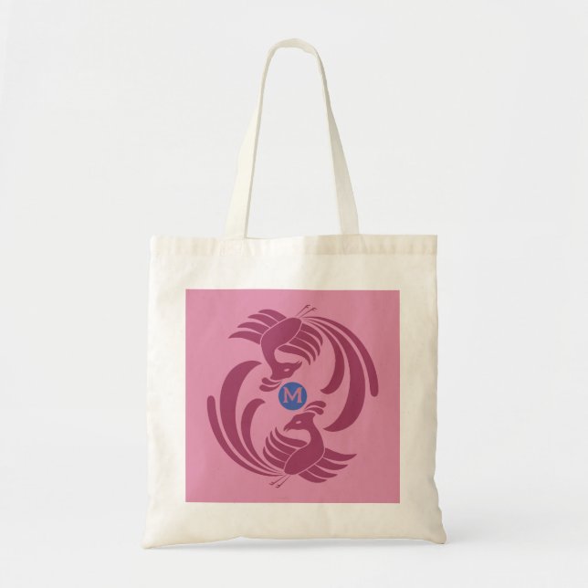 Tote Bag grues doubles vintage rouges (Devant)