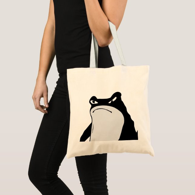 Tote Bag Grumpy Frog dessin art japonais par Matsumoto Hoji (Devant (produit))