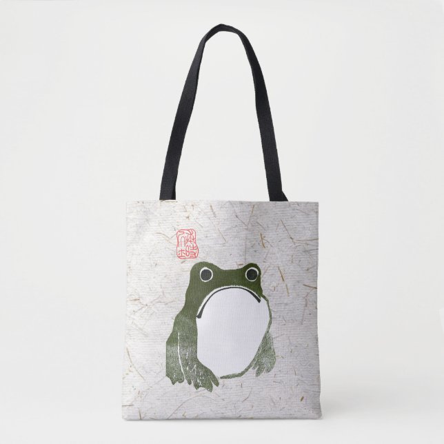 Tote Bag Grumpy Grenouille japonaise crapaud 19ème siècle (Devant)