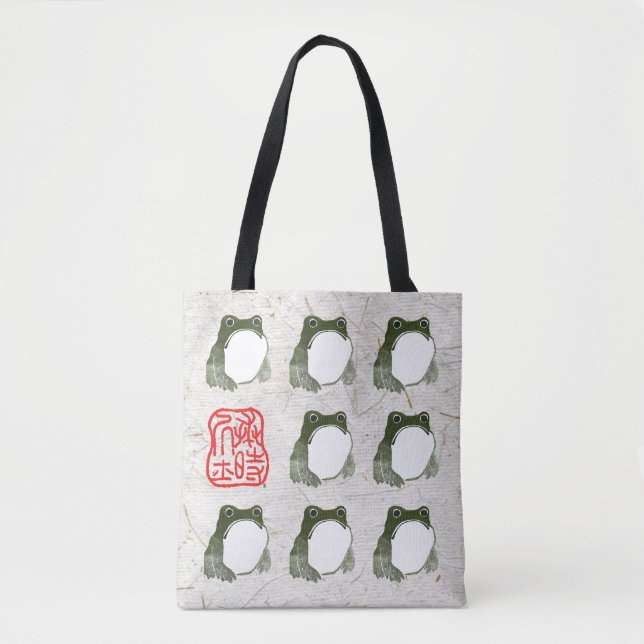 Tote Bag Grumpy Grenouille japonaise crapaud 19ème siècle (Devant)