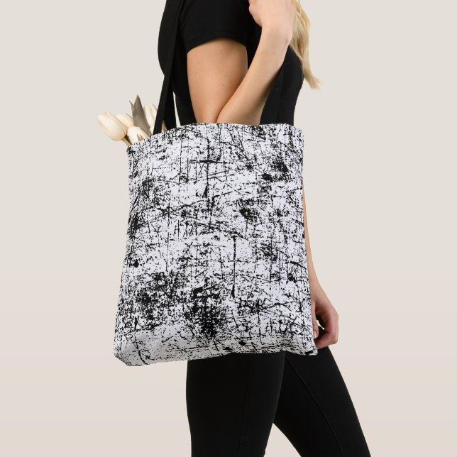 Tote Bag Grunge blanc (De près)
