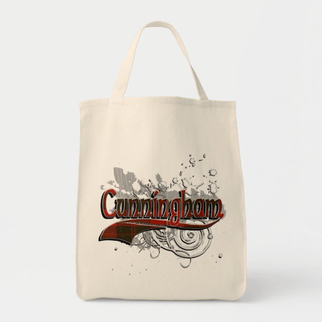 Tote Bag Grunge de tartan de Cunningham (Devant)