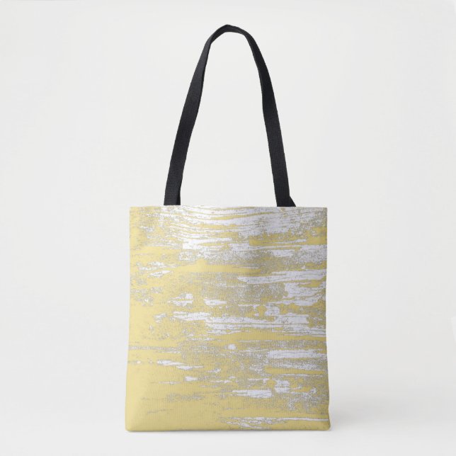 Tote Bag Grunge, Faded Yellow, Cool (Devant)