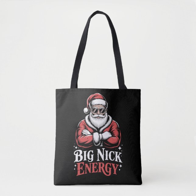 Tote Bag Grunt Style Big Nick Energy Funny Santa Christmas  (Devant)