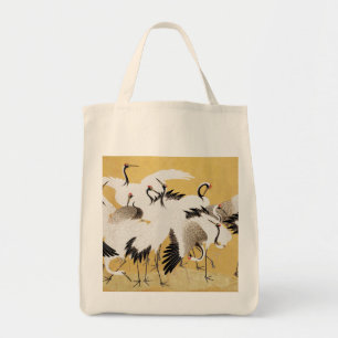 Tote Bag Grupe de grues japonaises Vintage Oiseau Riche Cla
