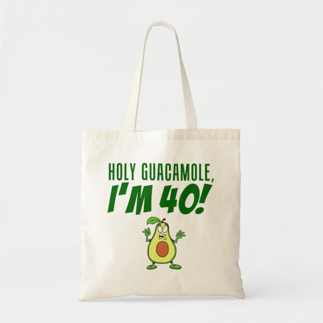 Tote Bag Guacamole saint je suis avocat de 40 bandes (Devant)