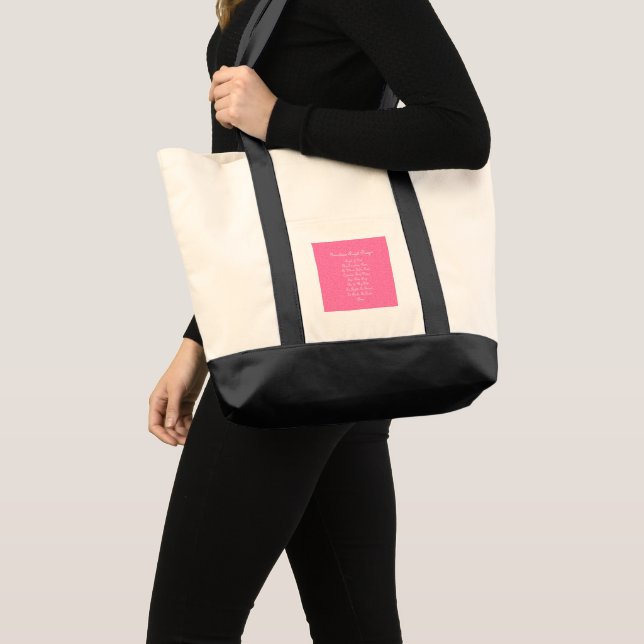 Tote Bag Guardian Angel Prière rose (Devant (produit))