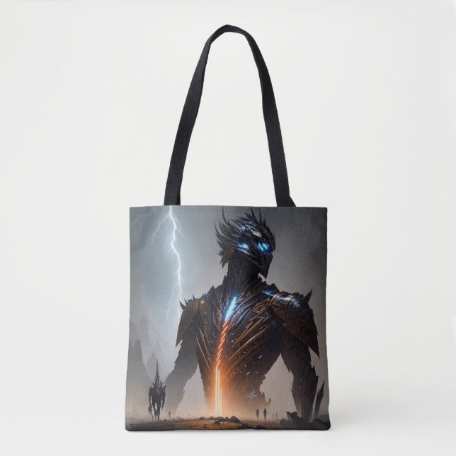 Tote Bag Guerrier Cyborg Foudre (Devant)
