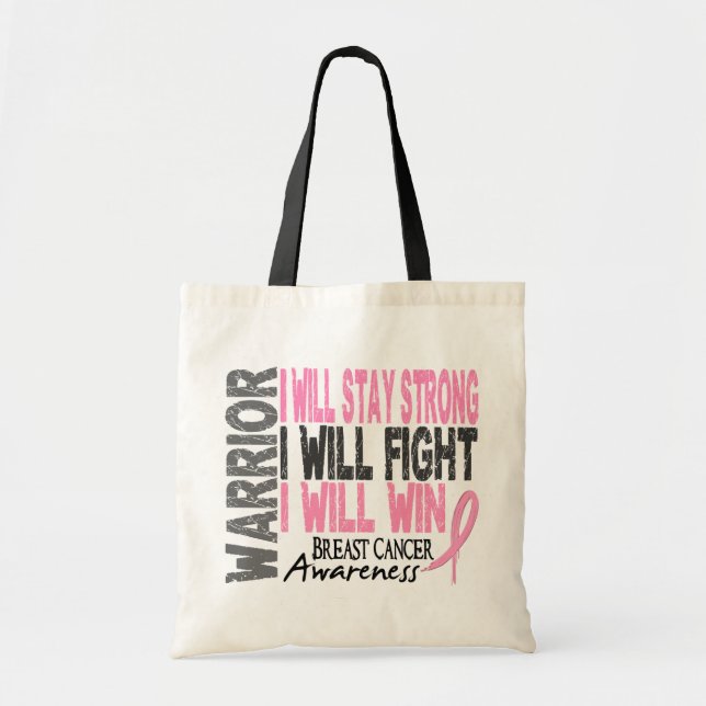Tote Bag Guerrier de cancer du sein (Devant)