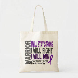 Tote Bag Guerrier de Cancer pancréatique