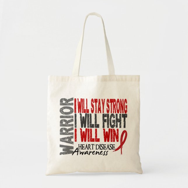 Tote Bag Guerrier de maladie cardiaque (Devant)