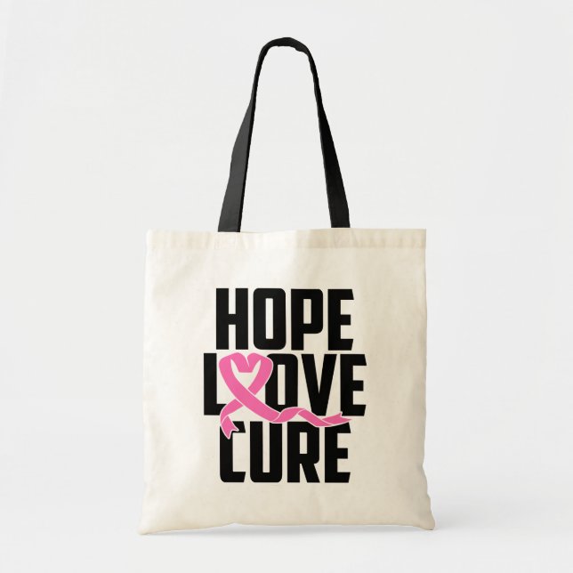Tote Bag Guerrier du cancer du sein Espoir de sensibilisati (Devant)