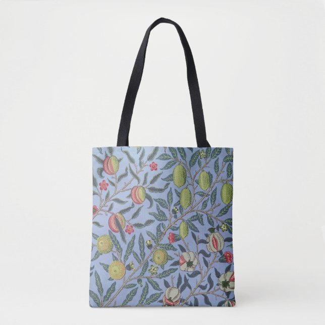 Tote Bag Guillaume Morris Fruit Pomegranate Blue Orament (Devant)