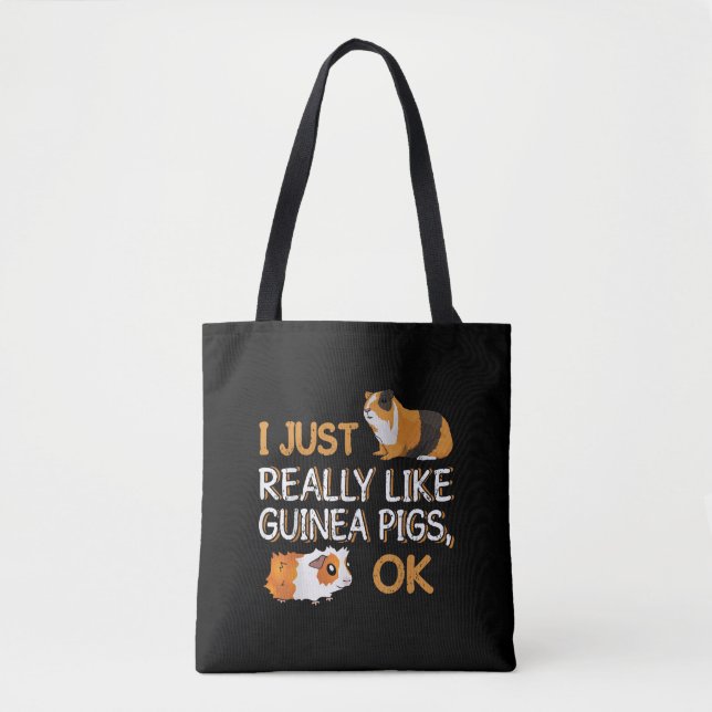 Tote Bag Guinée Cochon J'Aime Vraiment Les Cochons De Guiné (Devant)