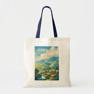 Tote Bag Guinée équatoriale Illustration Voyage Art Vintage
