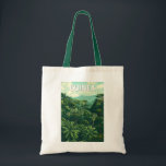 Tote Bag Guinée Illustration Voyage Art Vintage<br><div class="desc">Conception de voyage par vecteur rétro Guinée. La Guinée offre une expérience crue et authentique de la beauté naturelle et des traditions vibrantes de l'Afrique de l'Ouest,  de la capitale animée de Conakry aux hautes terres luxuriantes de Fouta Djallon.</div>