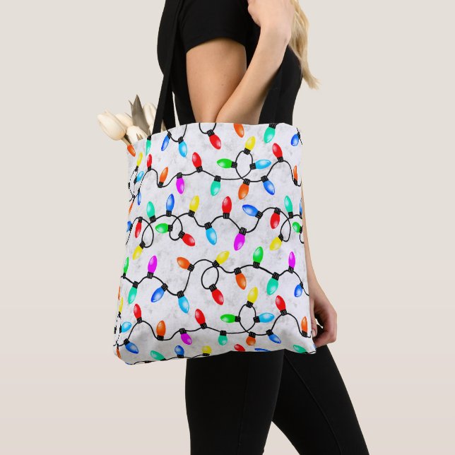 Tote Bag Guirlande de Noël dans la neige (De près)