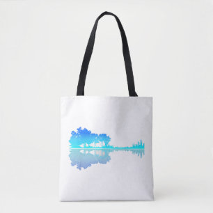 Tote Bag Guitar Lake Shadow Love Guitare Musicien