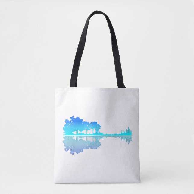 Tote Bag Guitar Lake Shadow Love Guitare Musicien (Devant)