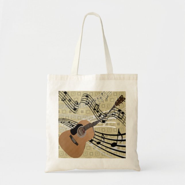 Tote Bag Guitare abstraite Fourre-tout (Devant)