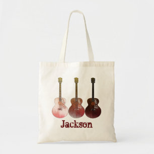 Tote Bag Guitare Acoustique Vintage Classique Nom Jackson M