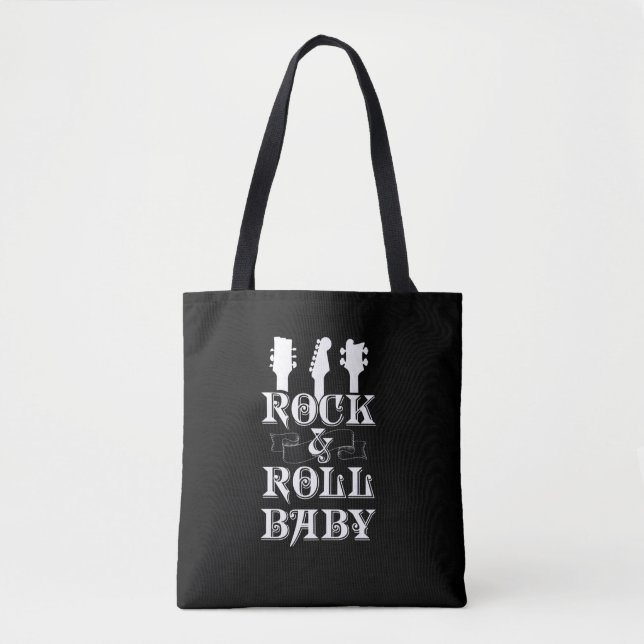 Tote Bag Guitare Bass Rock et Roll Music Rocker Musicien (Devant)