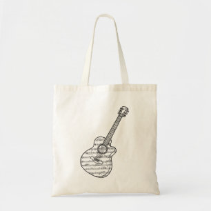 Tote Bag Guitare et notes de musique