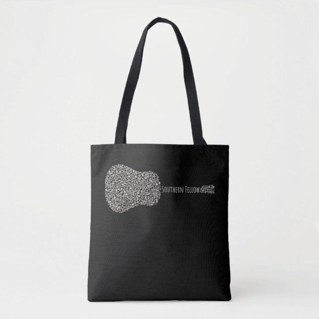 Tote Bag Guitare Lover | Guitare Notes Cadeau (Devant)