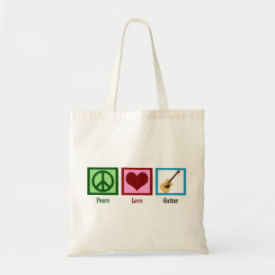 Tote Bag Guitare Peace Love
