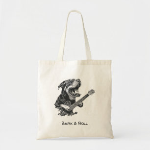 Tote Bag Guitare Rockstar Chien – Animal de Musique Vintage