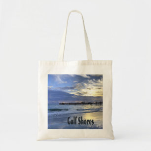 Tote Bag Gulf Shores Alabama Beach Sunrise Pier