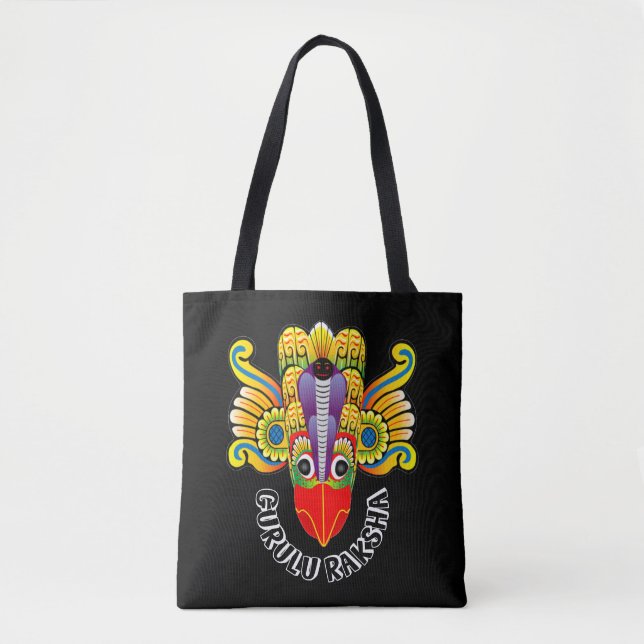 Tote Bag Gurulu Raksha Design démon Sri Lanka  (Devant)