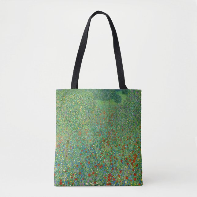 Tote Bag Gustav Klimt - Champ de coquelicots (Devant)