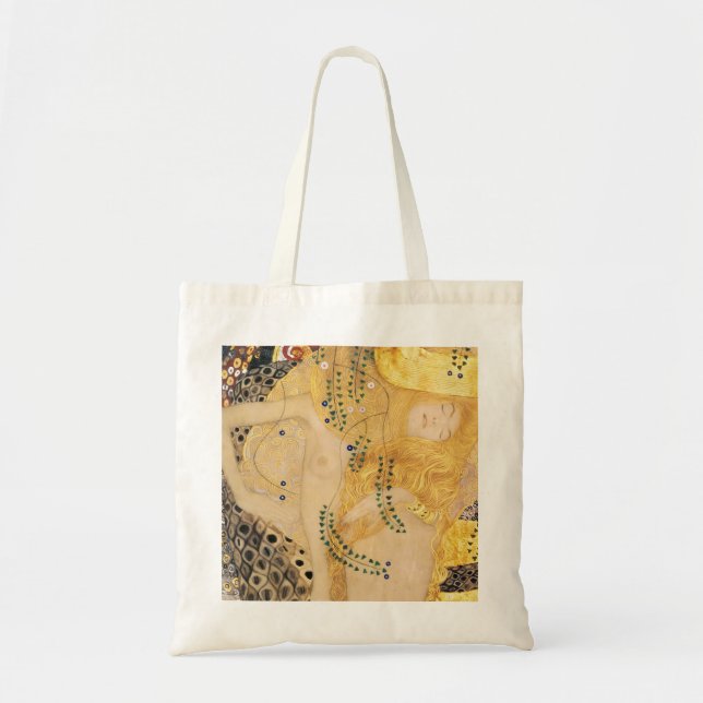 Tote Bag Gustav Klimt - Serpents d'eau I (Devant)