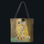 Tote Bag Gustav Klimt The Kiss Vintage<br><div class="desc">Gustav Klimt Le Kiss Vintage Art Nouveau Peinture Le Kiss (En allemand : Der Kuss) a été peint par le peintre symboliste autrichien Gustav Klimt entre 1907 et 1908, le point culminant de sa période d'or, lorsqu'il peignit un certain nombre d'oeuvres dans un style doré similaire. Le tableau est largement...</div>