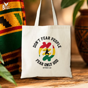 Tote Bag Gye Nyame Adinkra CRAIGNEZ SEUL DIEU Chrétien Ghan