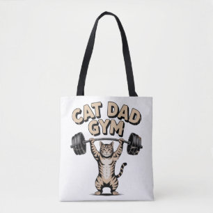 Tote Bag Gym pour chat drôle pour papa