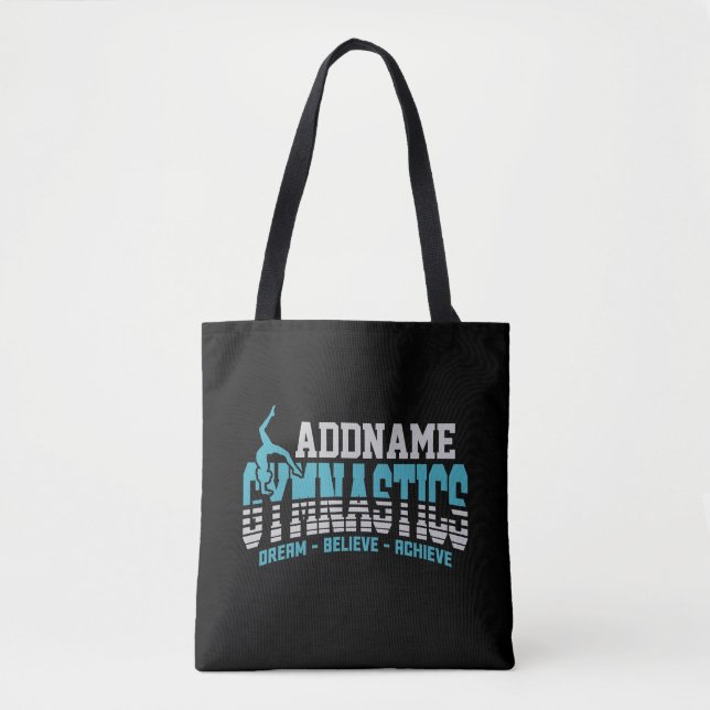 Tote Bag Gymnaste AJOUTER LE NOM Gymnastique Équipe Backben (Devant)