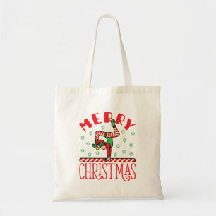 Tote Bag Gymnastique Elfe de Noël sur poutre