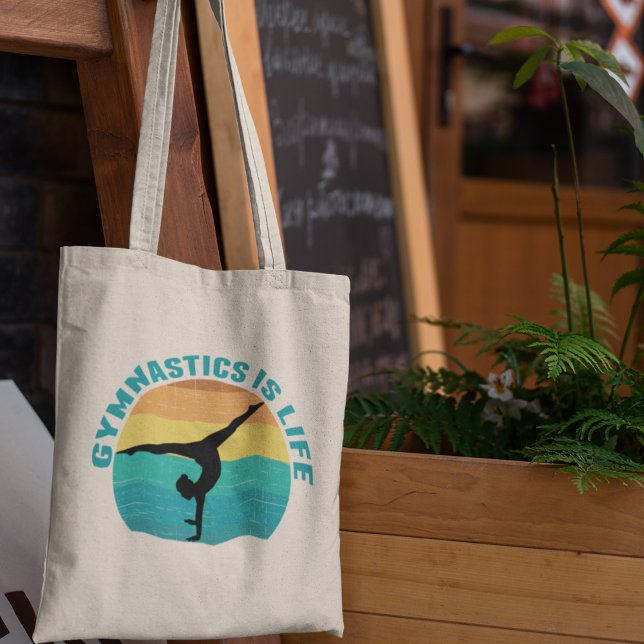 Tote Bag Gymnastique est la vie belle Sunset Gymnaste Turqu (Créateur téléchargé)
