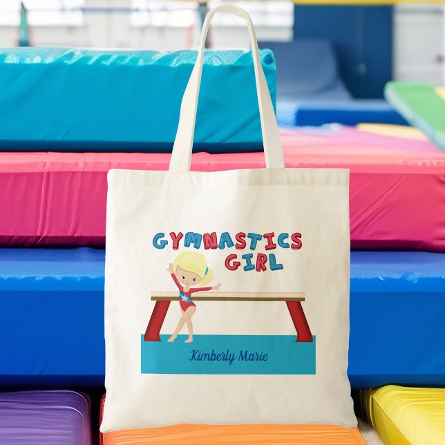 Tote Bag Gymnastique Girl Cute Blonde Gymnaste (Créateur téléchargé)