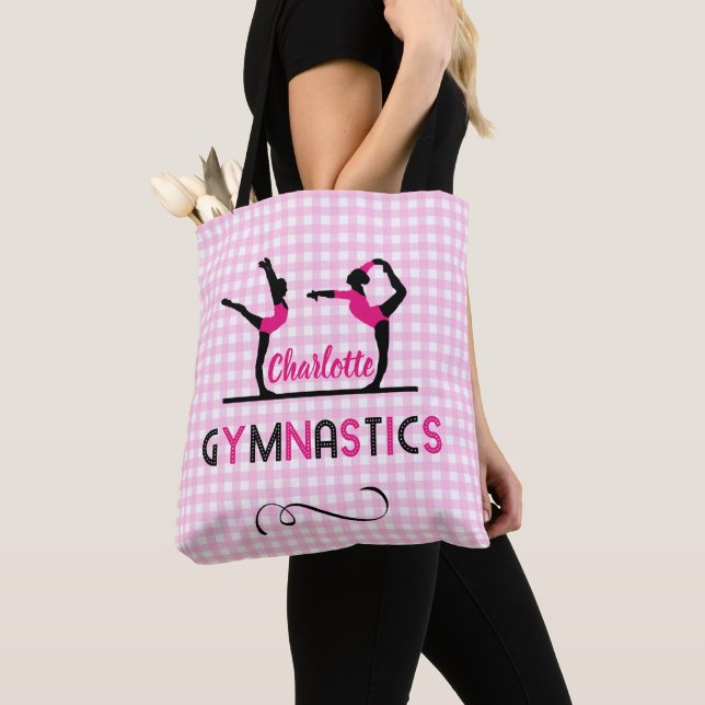 Tote Bag Gymnastique Gymnaste Figures mignonne rose Personn (De près)